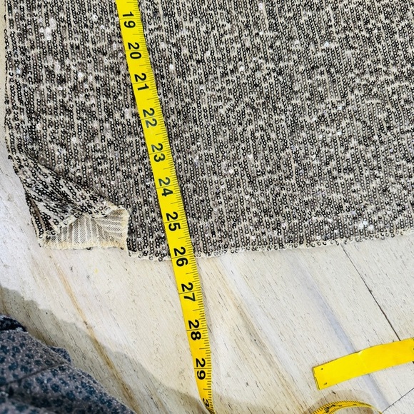 Free people sequin Gold Rush Long Sleeve in Gold Combo NWOT - Picture 8 of 9